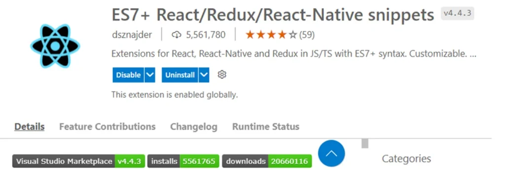 ES7 React/Redux/GraphQL/React-Native snippets